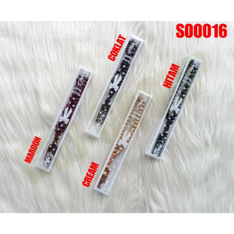 S ( S016 ) SOUVENIR TASBIH KAYU KEMASAN MIKA