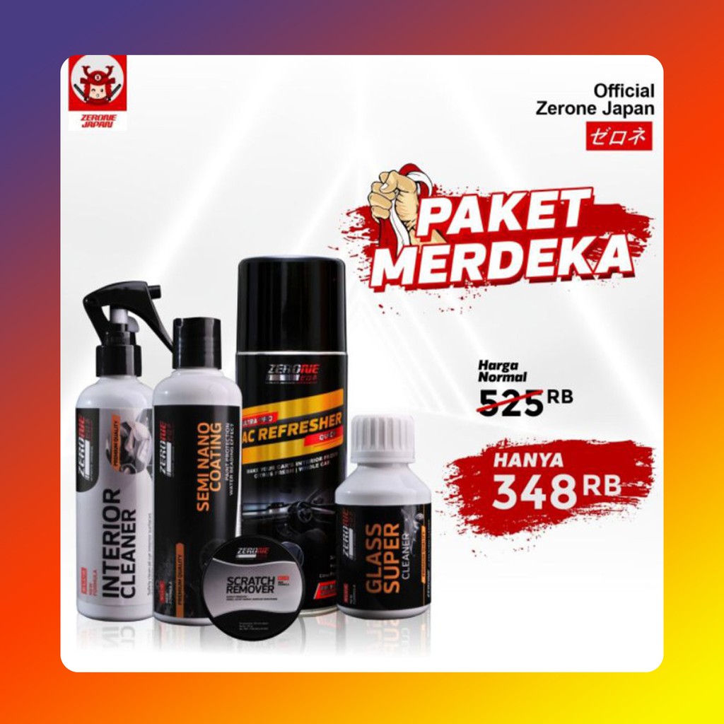 ZERONE PAKET LENGKAP PERAWATAN MOBIL INTERIOR DAN EXTERIOR SCRATCH REMOVER PENGHILANG BARET GORESAN 