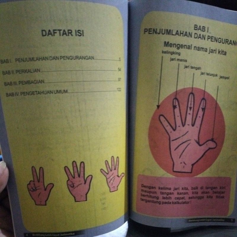 buku jarimatika metode berhitung lebih cepat jari matika128 halaman(15×25cm)