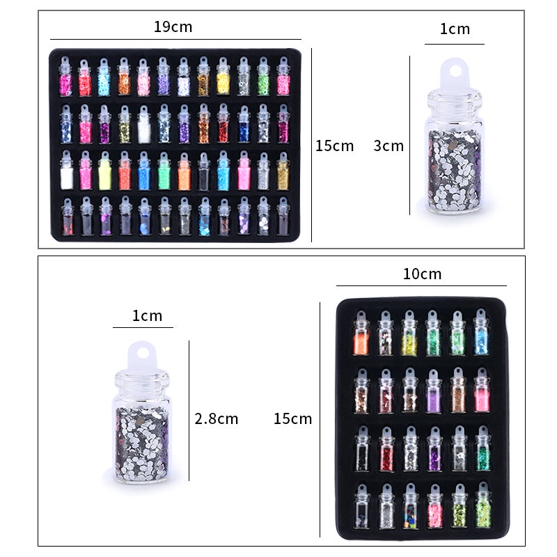 Epoxy Mengisi Set Berkilau Epoxy Resin Glitter Bubuk Bintang Hati Mikro Manik-manik Nail Art Payet untuk Membuat Perhiasan Kerajinan DIY