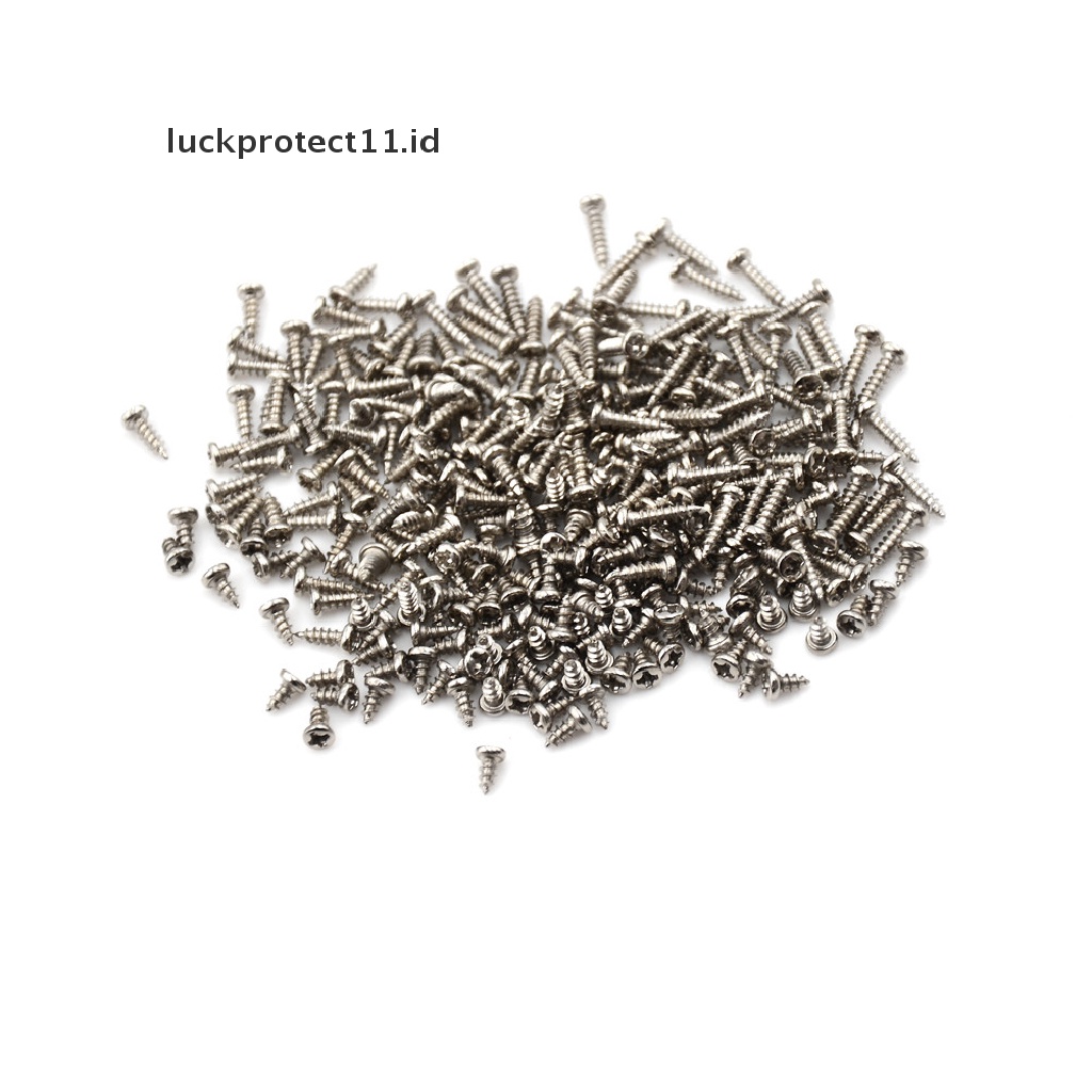 // Hg &amp; ID// 100pcs Sekrup M2 Diameter Drat Kepala Bulat Cross Sekrup Self Tapping Screw.
