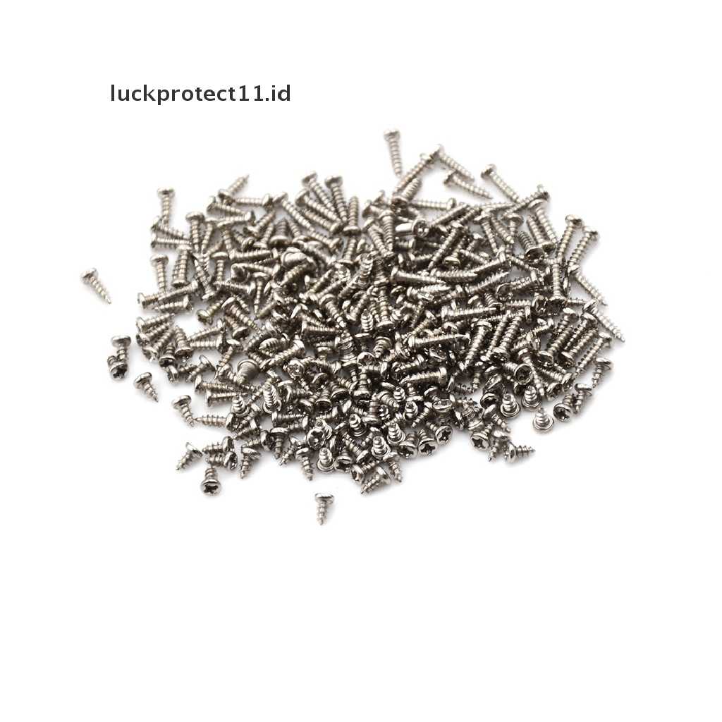 // Hg &amp; ID// 100pcs Sekrup M2 Diameter Drat Kepala Bulat Cross Sekrup Self Tapping Screw.