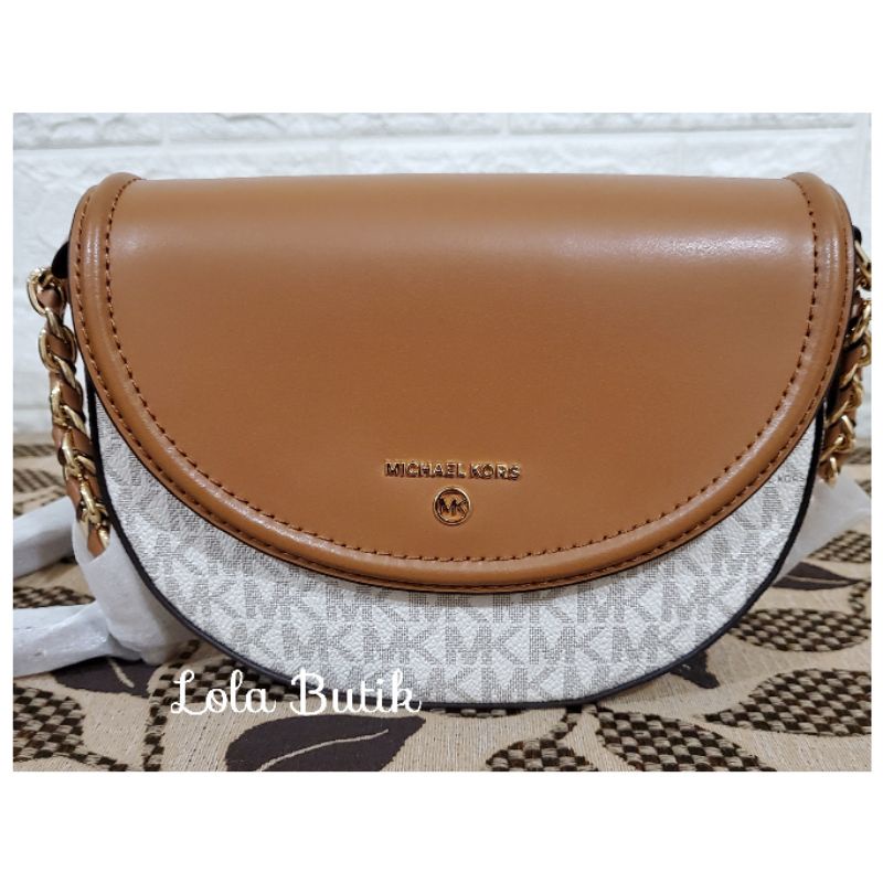 Tas Michael Kors Jet Set Charm Medium Half Dome Chain XBody Leather