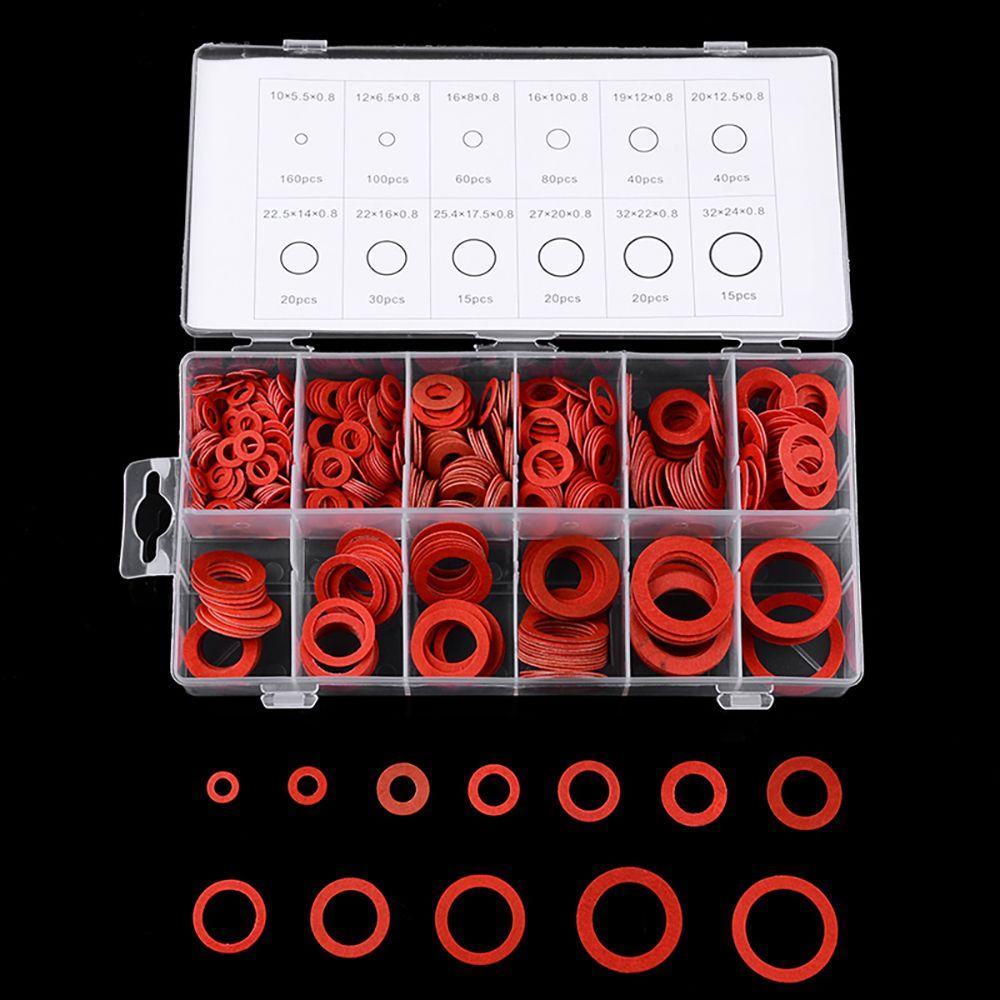 Populer Flat Washer 12ukuran Aneka Kit Isolasi Spacer Alat Kertas Baja Merah