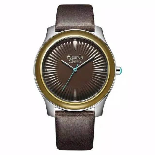 Jam tangan alexandre christie ac8532 signature 8532 brown silver