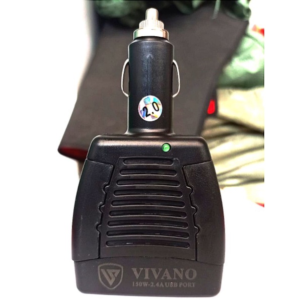 Safer Listrik Car Inverter vivano 150W 220v Fast charge usb 2.1A