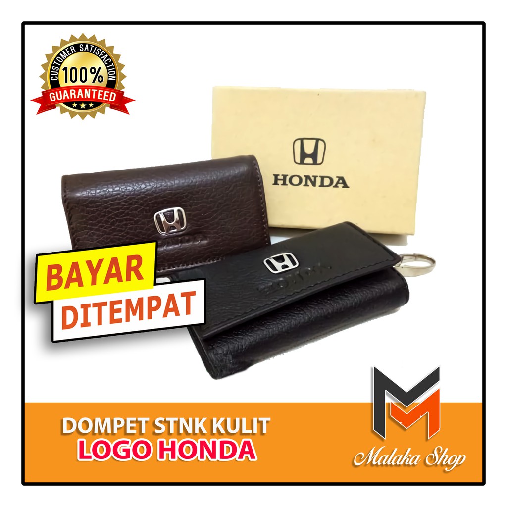 DOMPET STNK MOBIL MOTOR GANTUNGAN KUNCI KONCI ASLI KULIT LOGO HONDA PLUS BOX