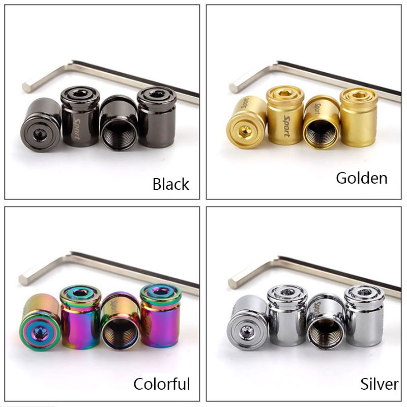 # Kaos T-Shirt Wanita Lengan Pendek Motif Print #4pcs Tutup Pentil Ban Mobil Bahan Titanium Anti Maling