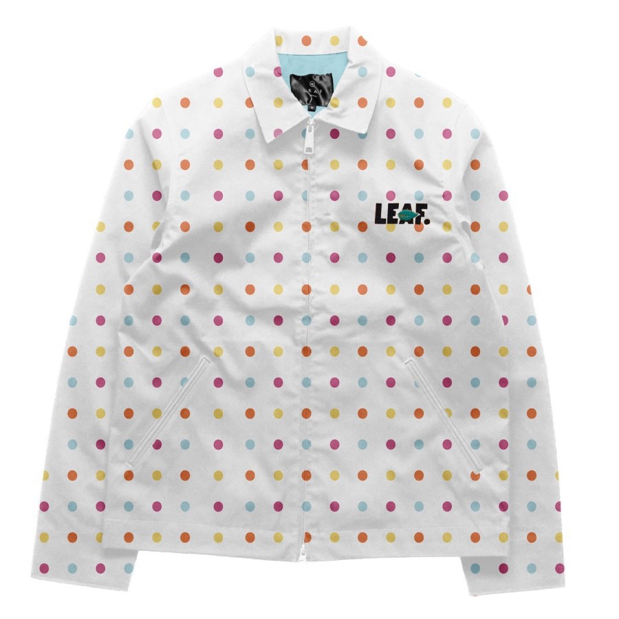 

LEAF - WORKJACKET POLKA- WHITE