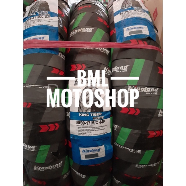 Ban Motor Tubeless Kingland 80/90-17 Tiger Ban Motor Bebek Ring 17 Ban Luar Motor