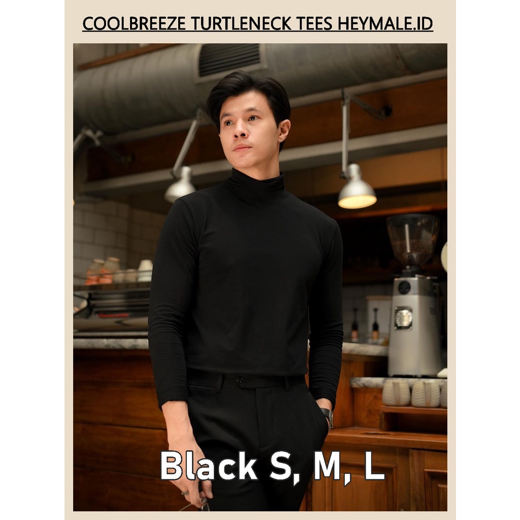 COOLBREEZE TURTLENECK TEES HEYMALE.ID (READY TURTLENECK BLACK S, M, L)