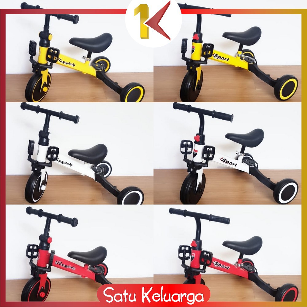 SK-M97 Mainan Sepeda Anak 3 Roda 2in1 Sepeda Keseimbangan Anak Balance Bike Ride On Anak Push Bike-6