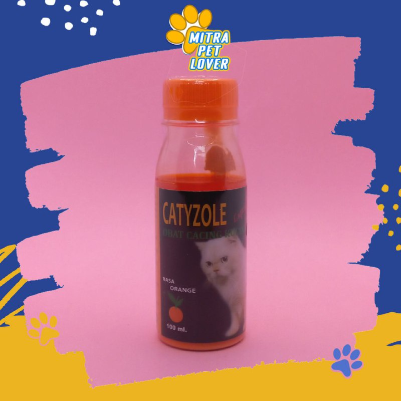 OBAT CACING KUCING - CATYZOLE LIQUID 100 ML - EFEKTIF BASMI SEMUA JENIS CACINGAN &amp; LARVA CAT PUSSY KITTEN CATY ZOLE - MANJUR - MURAH GARANSI KUALITAS ASLI ORIGINAL - PET ANIMAL TAMASINDO TETES &amp; VITAMIN HEWAN BINATANG PELIHARAAN MITRAPETLOVER