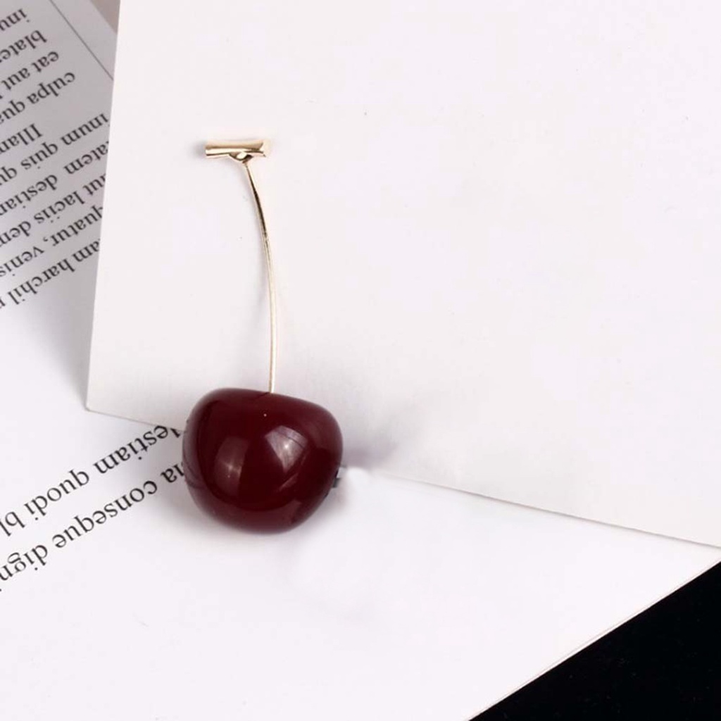 Hu Hu Hu Hu Hu Alat Bantu Pasang Kacamata♡ Anting Bentuk Cherry Bahan Alloy Untuk Kencan