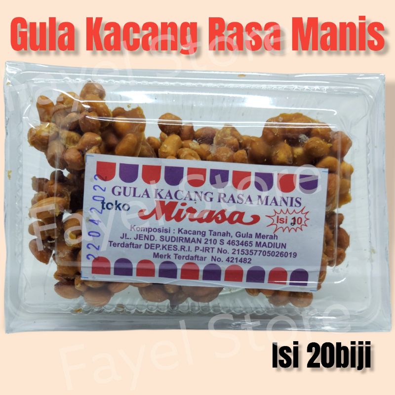

GULA KACANG Rasa Manis Isi 20biji 250grm