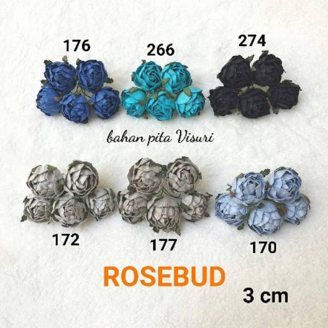 Paper Flower Rosebud 3cm Seri B