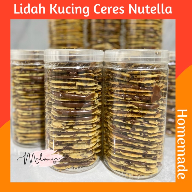 

LIDAH KUCING CERES NUTELLA / LIDAH KUCING RAPUH / LIDAH KUCING PREMIUM / KUE KERING LIDAH KUCING