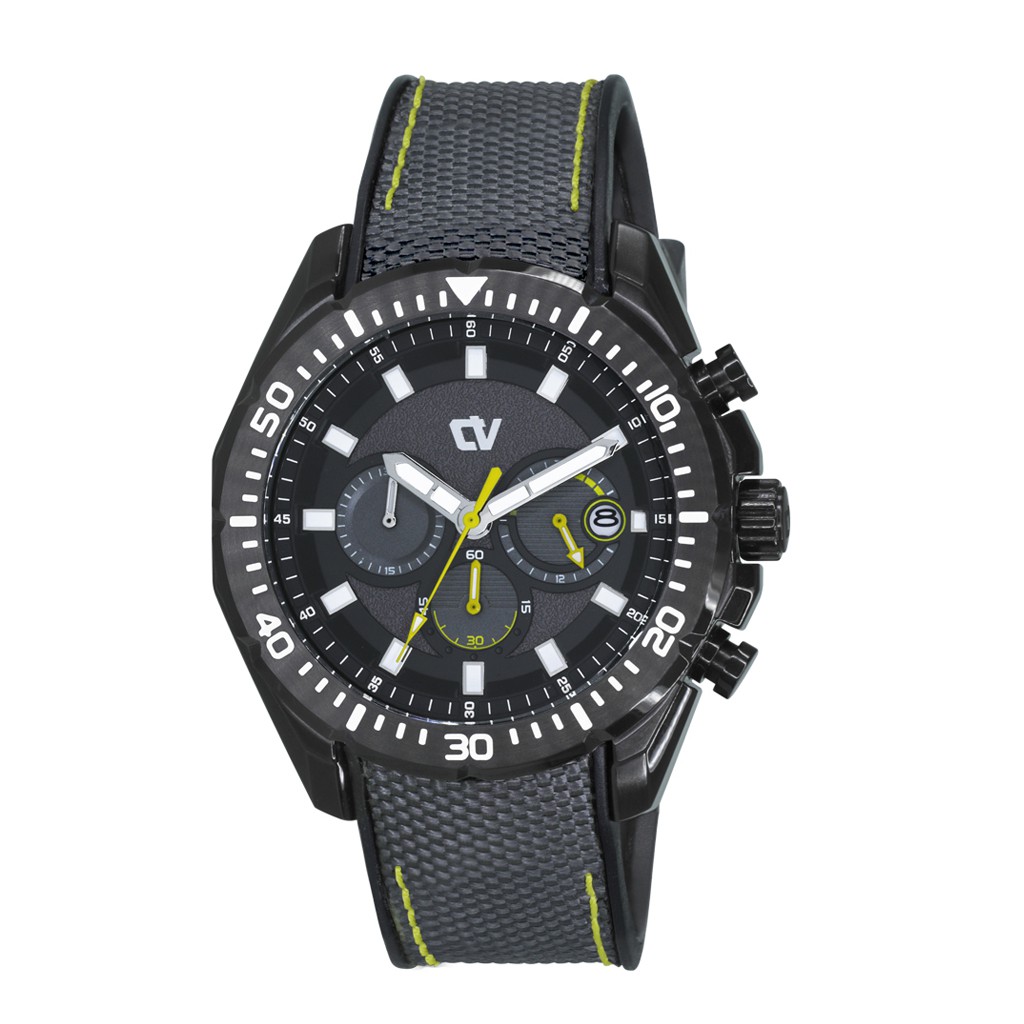 Jam Tangan Pria Tali Karet Christ Verra CV C 80241G-36 BLK