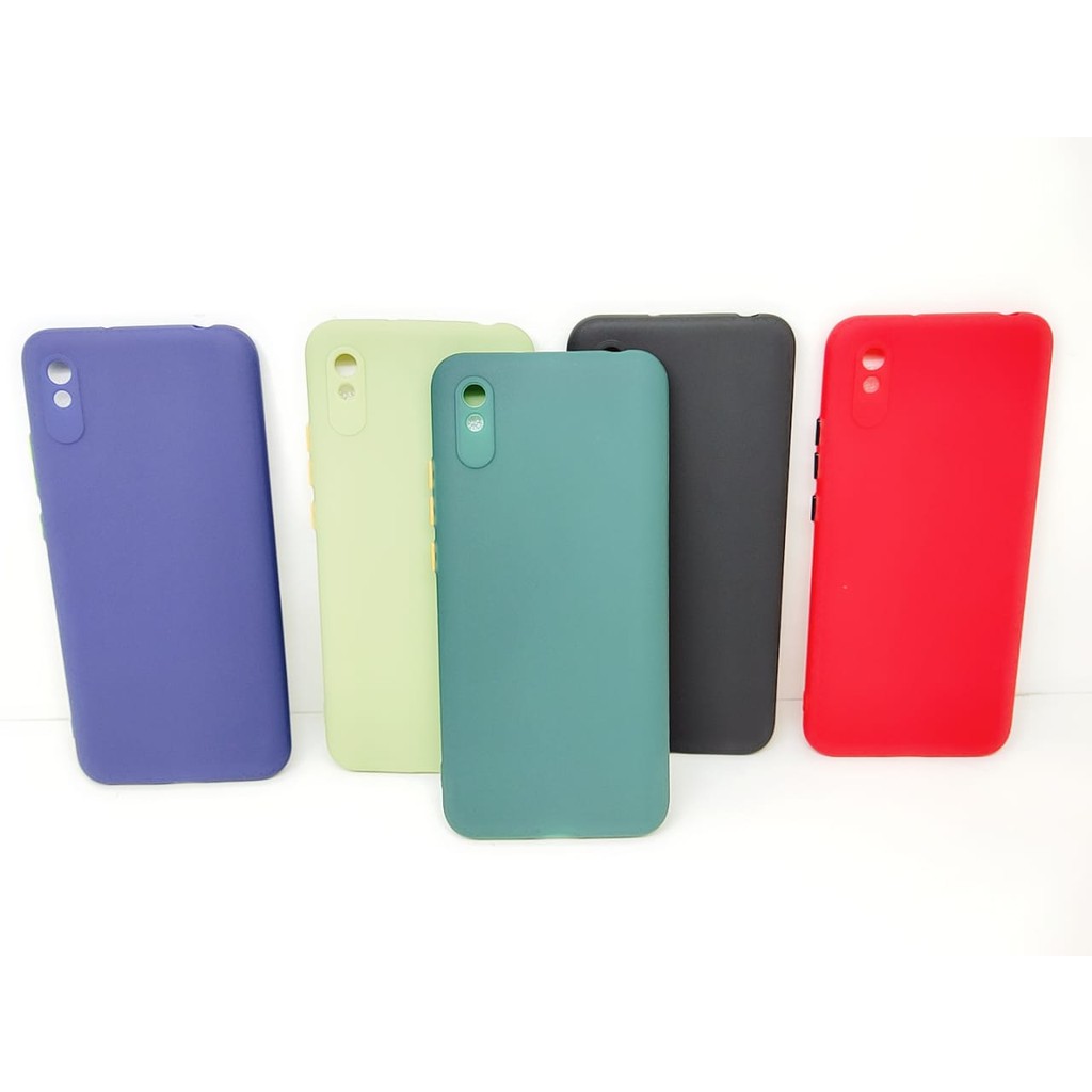 SMPC TPU Candy Redmi 9A 6.53 inch SoftCase Macaron Protection Camera Tombol Warna