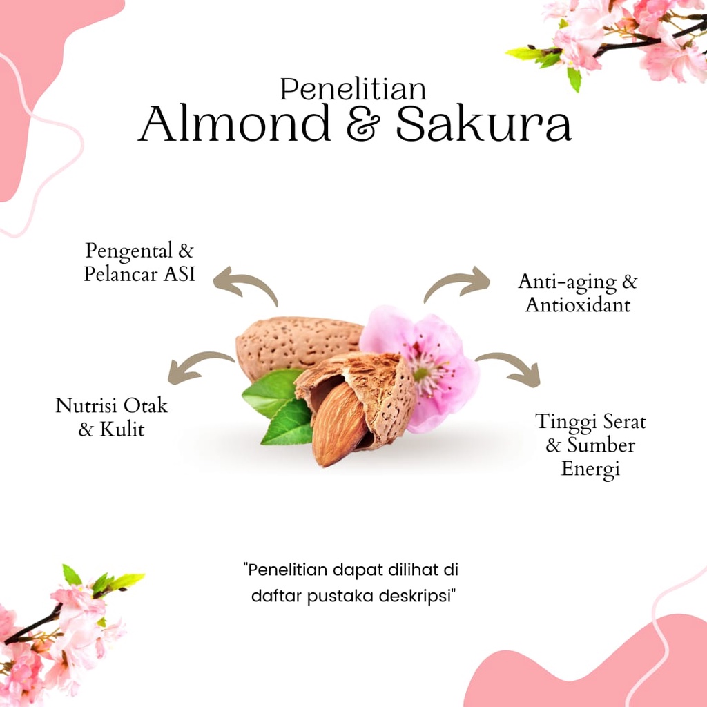 Susu Almond Bubuk- Alamond Milk Susu Nutrisi Otak dan Kulit Aneka Rasa - Asi Booster