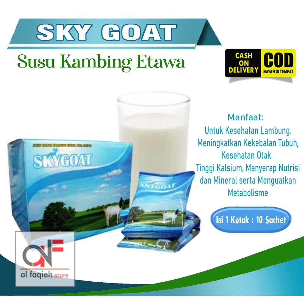 

SUSU KAMBING ETAWA ORIGINAL SKY GOAT - MINUMAN KESEHATAN UNTUK TUBUH