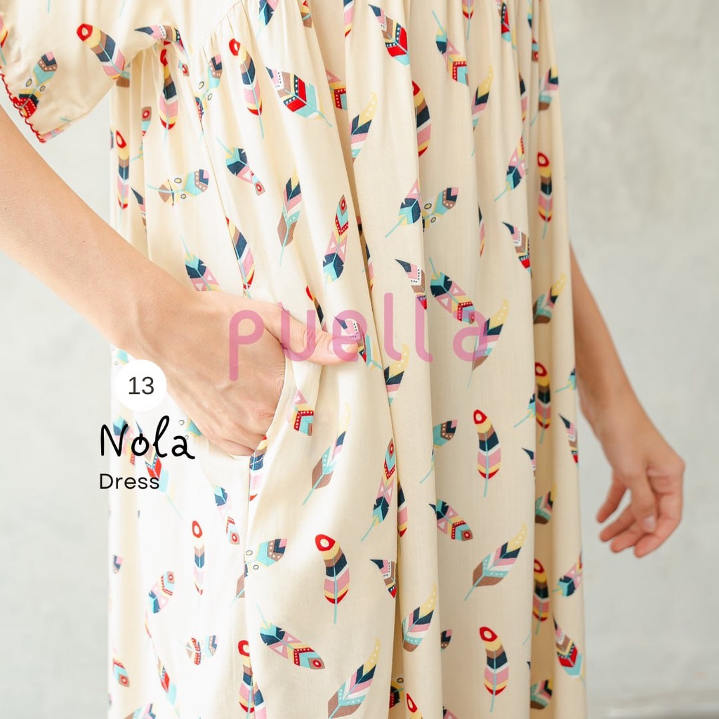 Puella - Daster Nola Series 13 | Baju Tidur Adem | Daster Jumbo | Daster Ibu Hamil | Daster Ibu Menyusui | Sleepwear | Homedress | Baju Santai | Dress Jumbo | Daster Murah-7