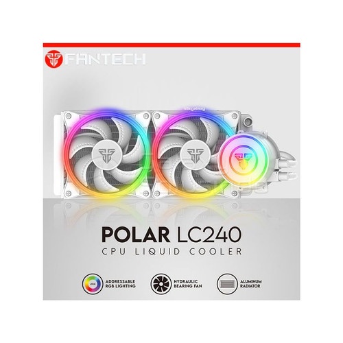 Fantech POLAR LC240 AIO Water Cooling CPU Liquid Cooler 240mm - PUTIH