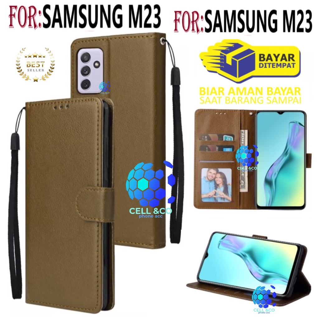 CASE SAMSUNG M23 CASE FLIP LEATHER WALLET PREMIUM FLIP CASE BUKA TUTUP KESING HP CASING FLIP CASE WALLET SAMSUNG M23