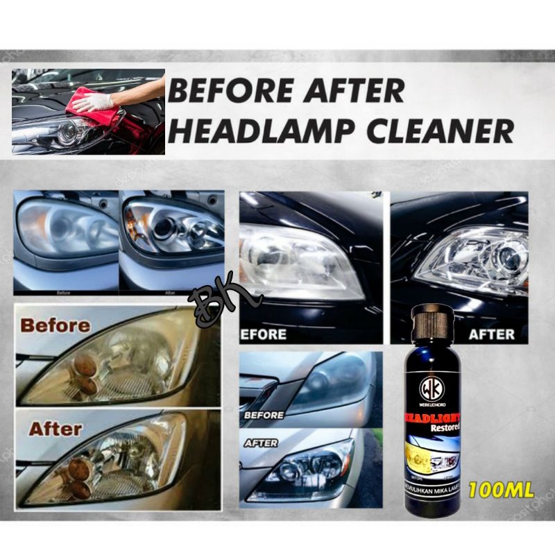 Headlight restorer mobil / pengkilap mika  lampu /headlamp polish