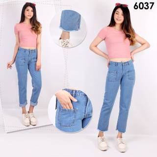  CELANA  JEANS Wanita  BF BOYFRIEND  POCKET hannanosa boy 