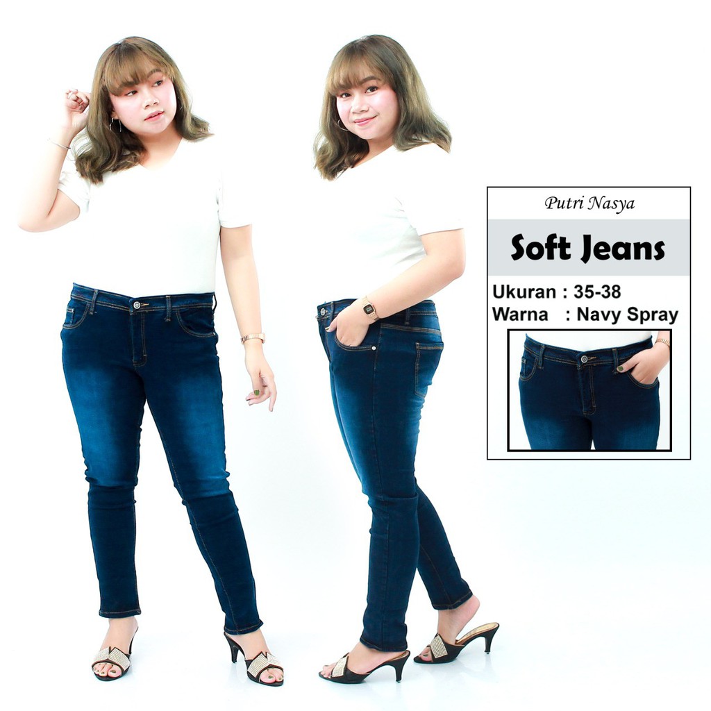 Plain black pekat long pants jeans celana panjang stretch ngaret karet bagus mantap melar murah gaya