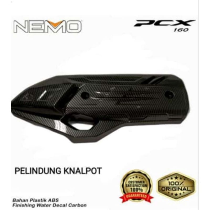 COVER TUTUP KNALPOT HONDA PCX 160 NEMO CARBON ORIGINAL / COVER PELINDUNG KNALPOT HONDA PCX160 NEMO