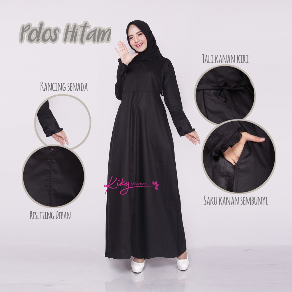 GAMIS WANITA TERBARU  SERAGAM DINAS GURU/ PNS /GAMIS PENGAJIA /GAMIS SERAGAM/ POLOS HITAM