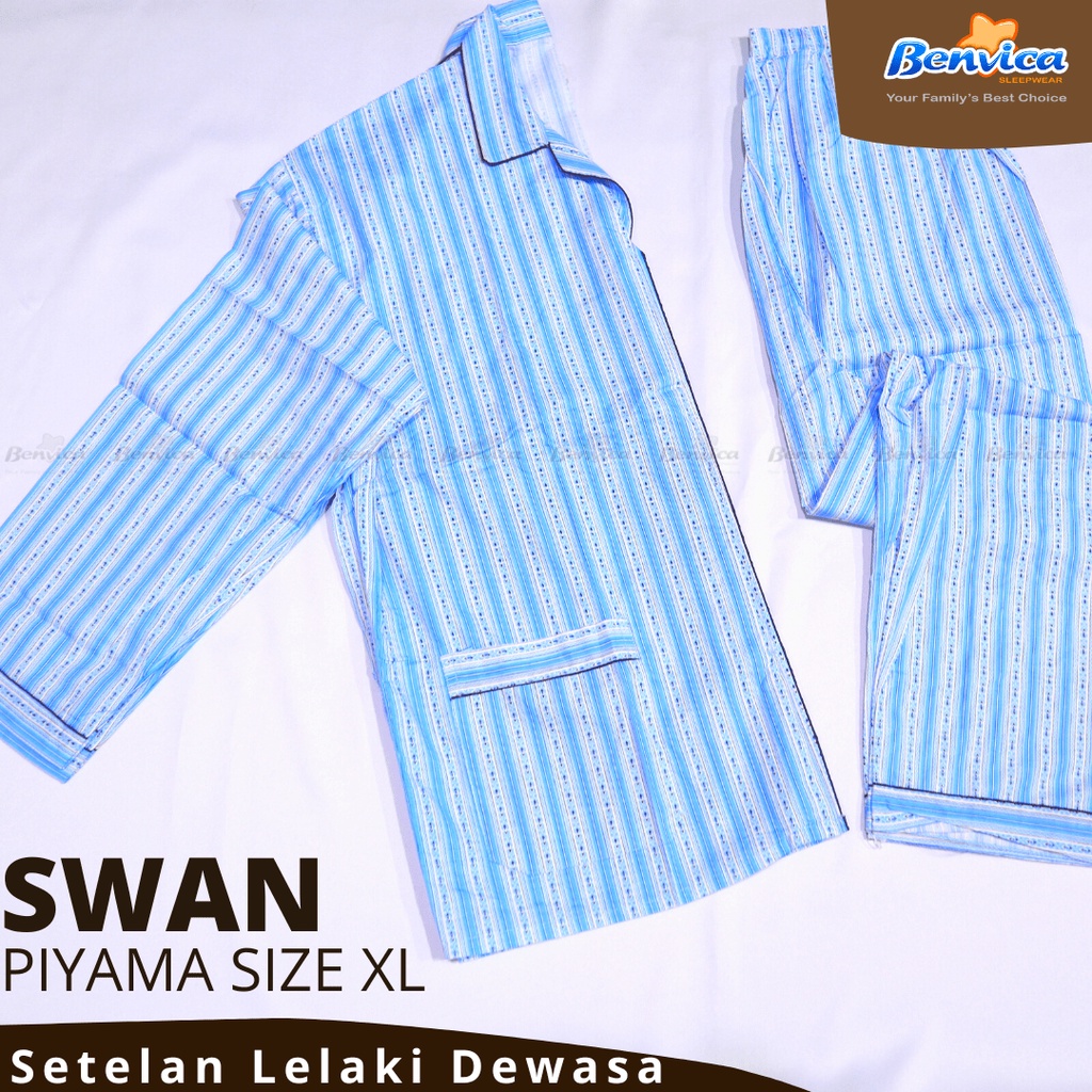 BAJU TIDUR PIYAMA LAKI-LAKI DEWASA XL SWAN