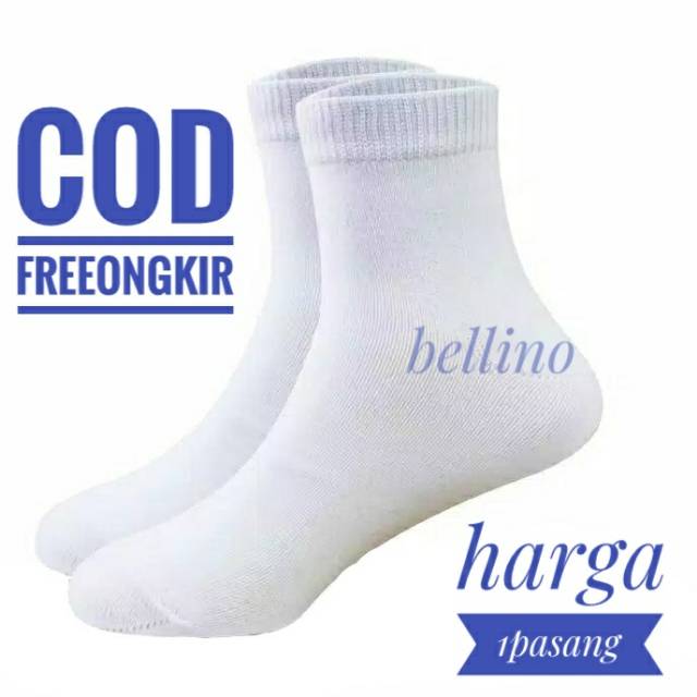 Kaos Kaki Sekolah Putih Polos Diatas Mata Kaki Unisex Kaos Kaki Olahraga Murah Kaos Kaki Pendek