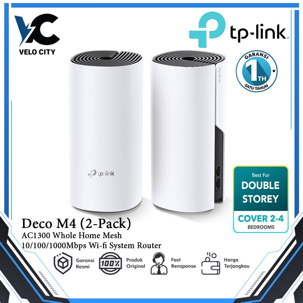 TP-Link Deco M4(2pcs/pack) AC1200 Whole Home Mesh Wi-Fi System router