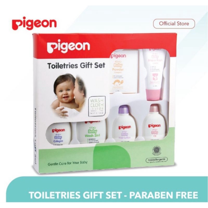 Pigeon Toiletries Gift Set / Paket Perlengkapan Mandi Bayi Cocok Untuk Kado Paraben Free