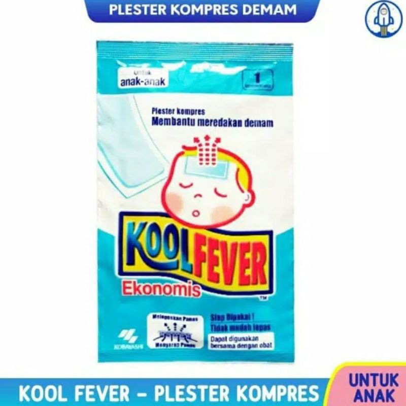 Kool Fever Ekonomis Bayi Anak Dewasa - Plester Kompres Pereda Demam Bayi Anak Dewasa