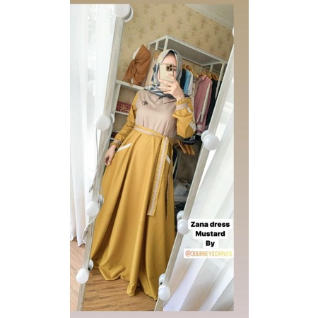 Zana dress ori by journey Kuning/mustard