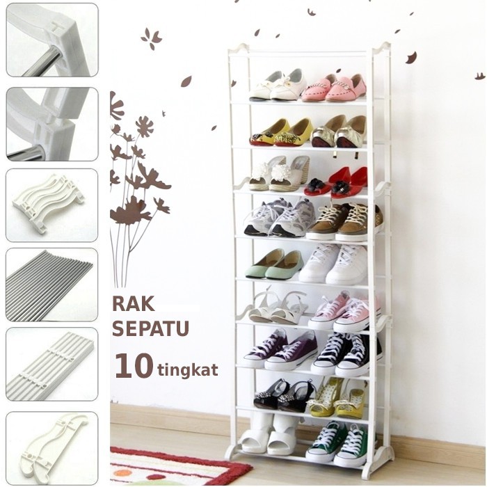 Rak Sepatu 10 Tingkat Amazing Shoe Rack Serbaguna Hemat Ruangan Murah Rak Susun Rapih Bersih Modern