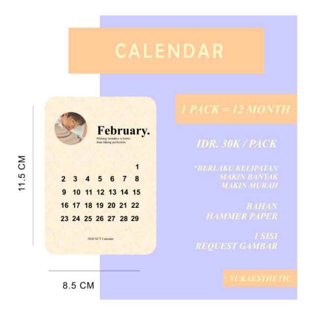 Jual Cetak Calendar Shopee Indonesia