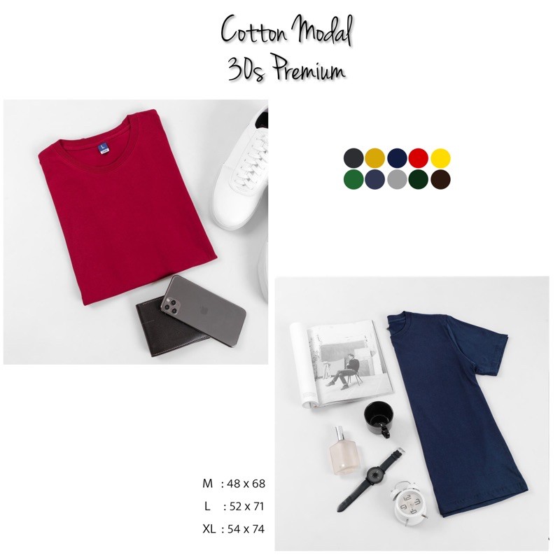 KAOS POLOS |  COTTON MODAL 30s PREMIUM