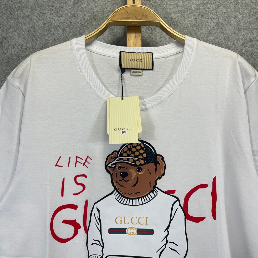 T-Shirt Kaos Gucci Bear White Premium Quality