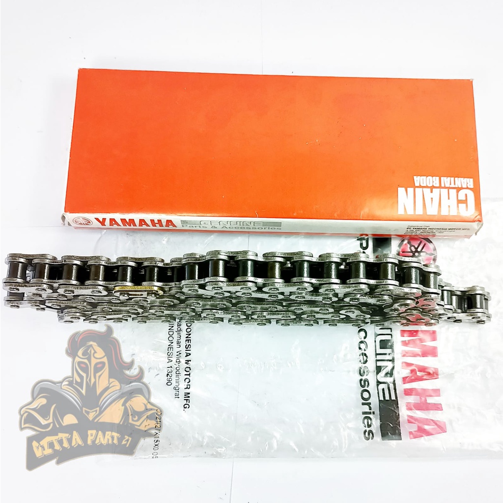 RANTAI CHAIN MOTOR MEREK YAMAHA 428H - 122L KUALITAS ASLI ORIGINAL YAMAHA PRESISI TIDAK BUNYI TIDAK MUDAH PUTUS AWET DAN DIJAMIN MANTAP