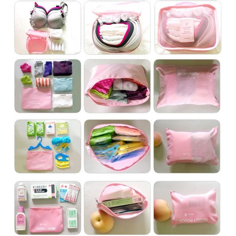 Tas Travel Bag in Bag Organizer 6 in 1 Penyimpanan Pakaian