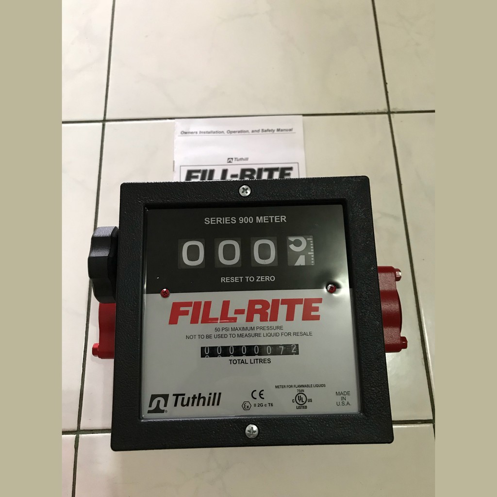 FILL RITE METERAN MINYAK 1.5" 4 Digit TYPE 901CL ORIGINAL USA TUTHILL