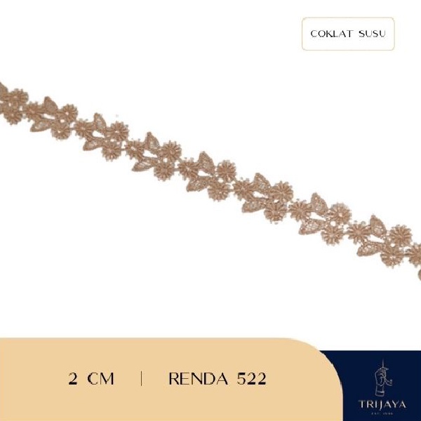 Renda Giper  Renda Guipure Renda Giver Renda Bordir - 522 / 2 CM (Per Roll) - Trijaya