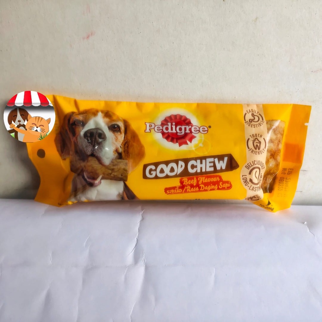 Pedigree Good Chew Beef Flavour 83gr Medium Dogs 10-25kg Cemilan Anjing