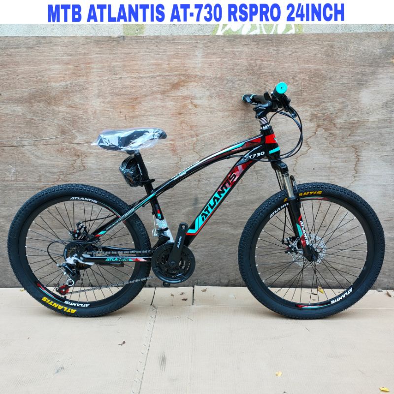 Jual Sepeda Gunung MTB Atlantis AT730 Rs Pro 24Inch 3x7Sp Hiten stell