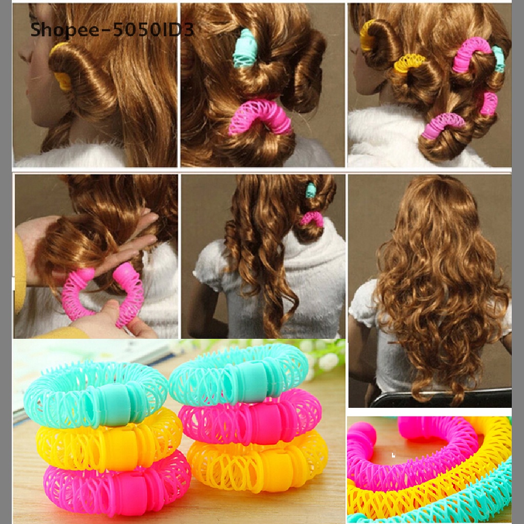 8 Pcs Alat Rol Pengeriting Rambut Spiral DIY